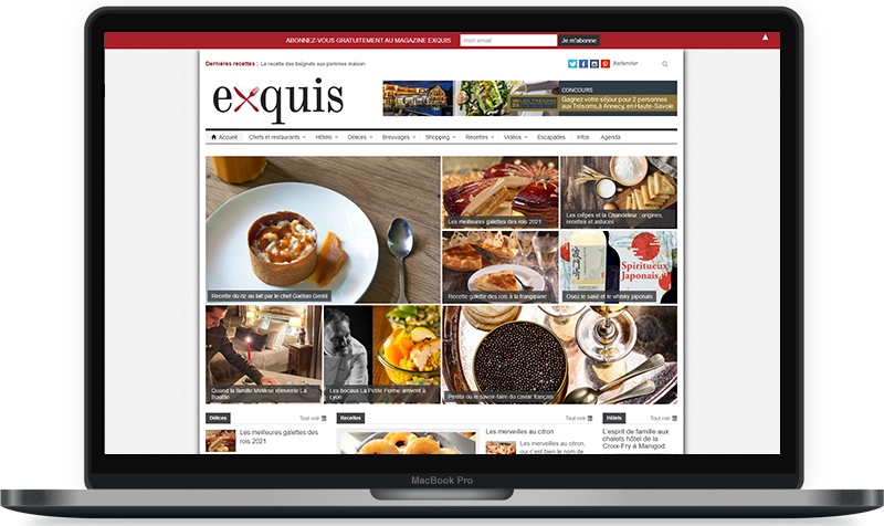 Page web exquis Mock up